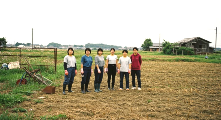 農地が見つかった後に土や水、設備の確認など就農準備を進める農家たち