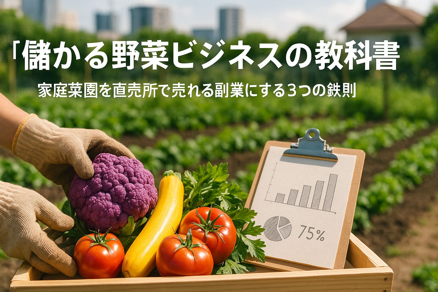 【ニセ農家流】儲かる野菜ビジネスの教科書！家庭菜園を「直売所で売れる副業」にする3つの鉄則