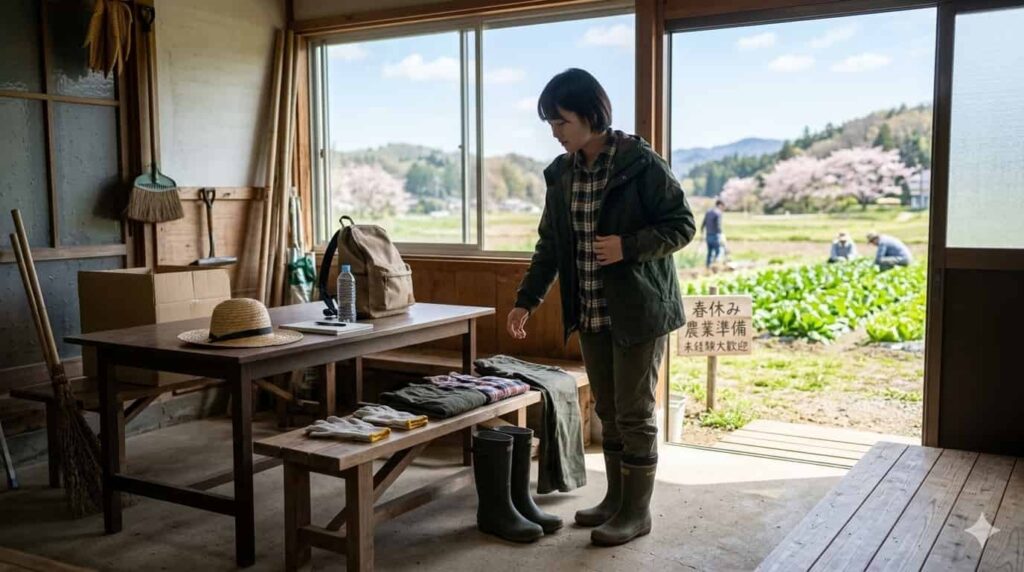 農業バイトを春休みに始める準備