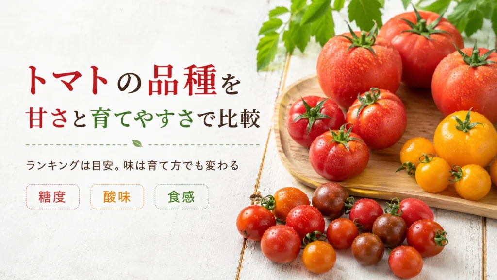 トマトの品種を甘さと育てやすさで比較