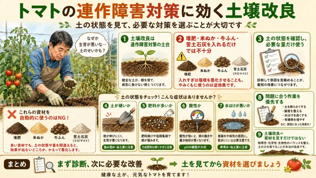 トマトの連作障害対策に効く土壌改良