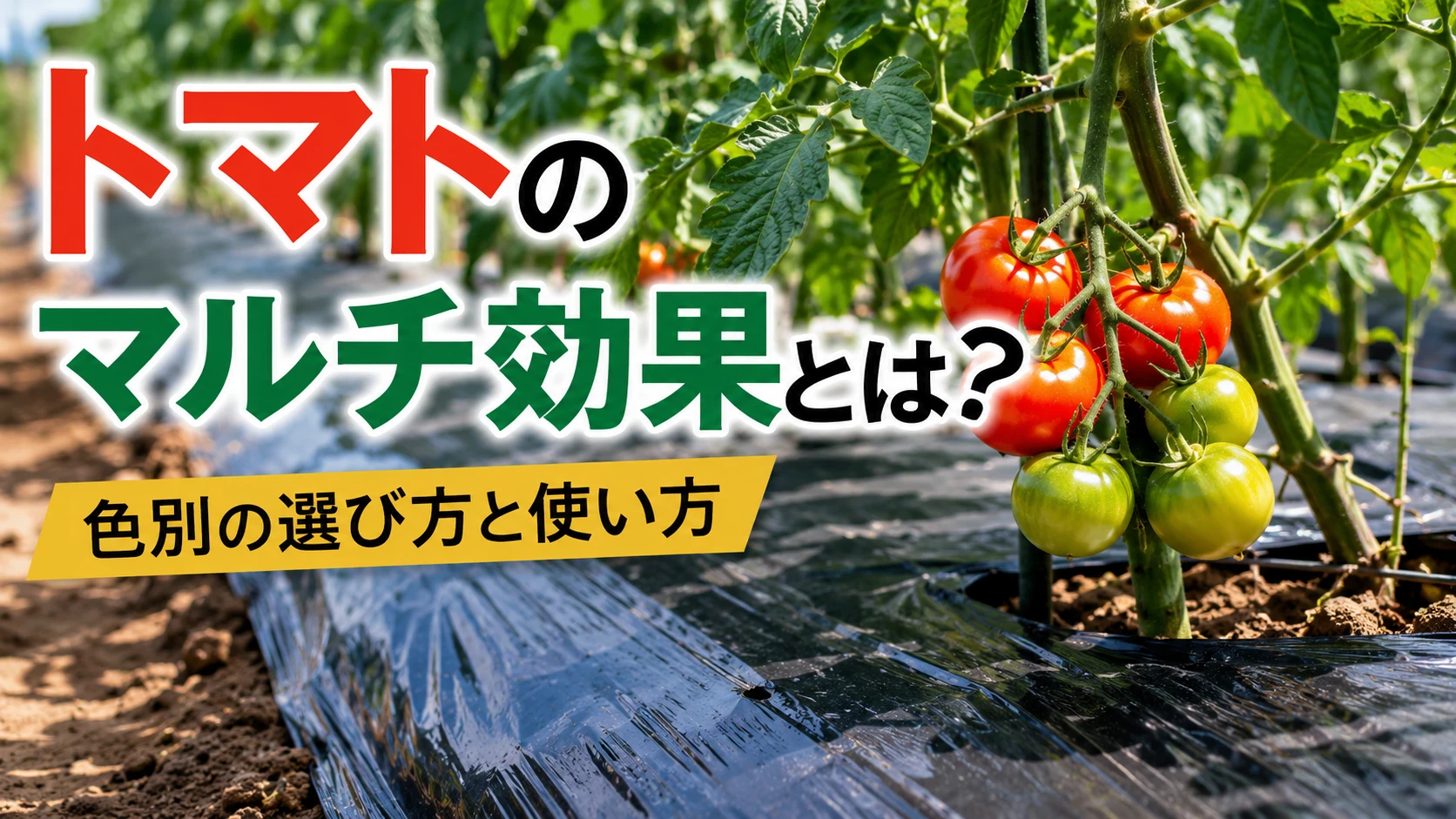 トマトのマルチ効果とは？色別の選び方と使い方